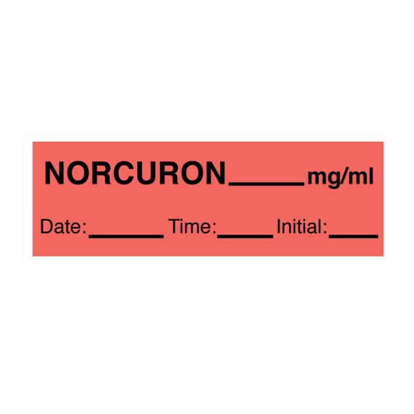 Tape, Norcuron 1/2" x 500" Flr Red w/Black